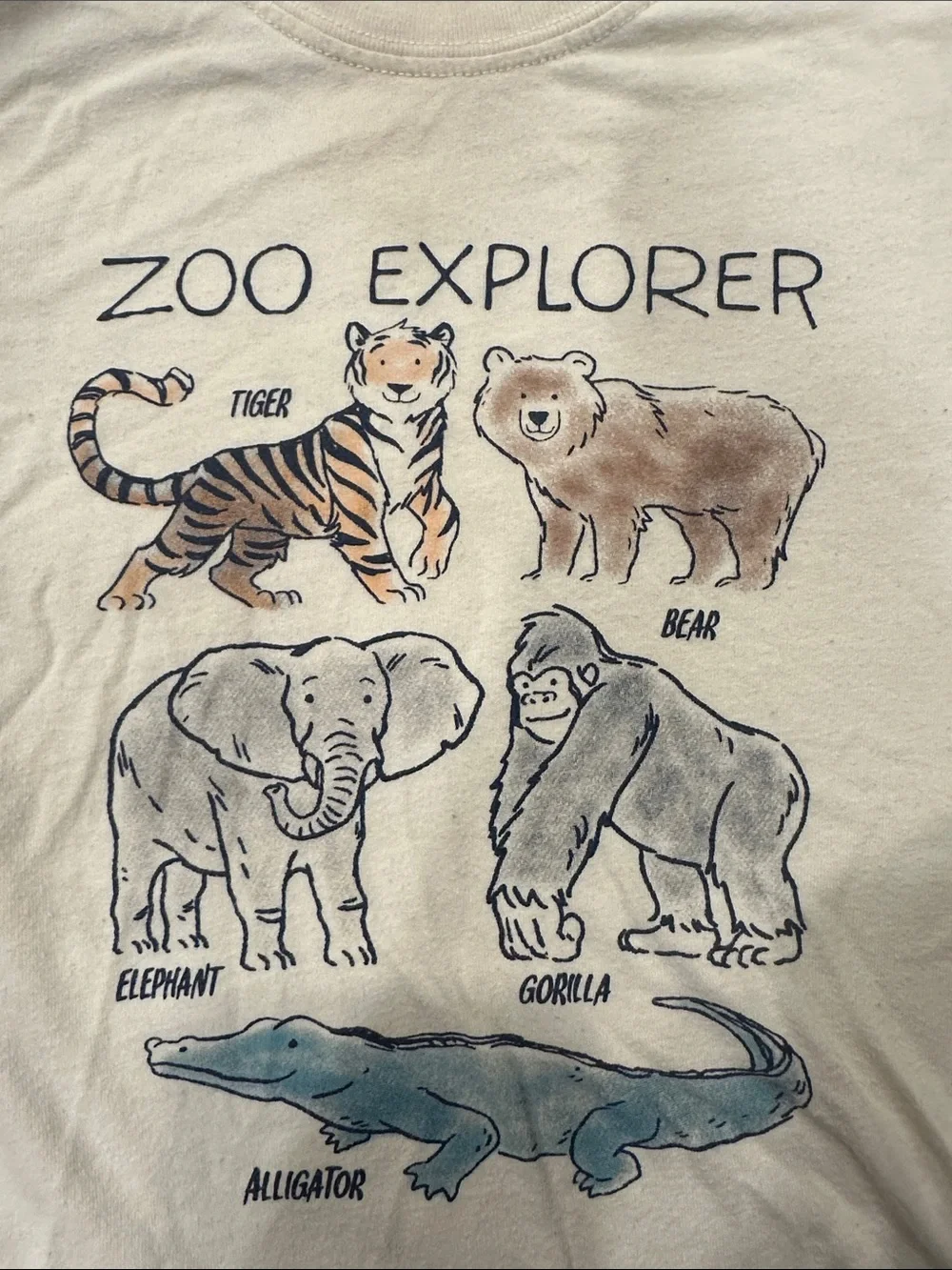 Carter's White 'Zoo Explorer' Animal Graphic Tee